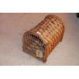 Wicker pet basket.