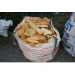 Builders bag of softwood off cuts for firewood.