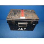 A vintage WWII ARP steel box.