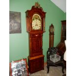 An impressive and most substantial Mahogany and other woods Long-case Clock having an arched
