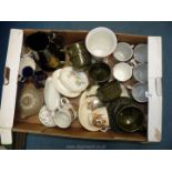 A quantity of miscellaneous china including Minton trinket dish, Shelley 'See-saw' plate and saucer,