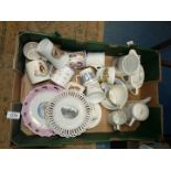 A large quantity of Hereford souvenir china and commemorative ware including moustache cups,