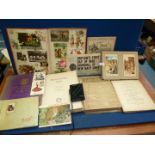 A quantity of miscellaneous ephemera to include; scrapbook,