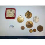 Six sporting medals including; 'HCD Motor Cycling (team) runner-up 1951', 'R.A.S.