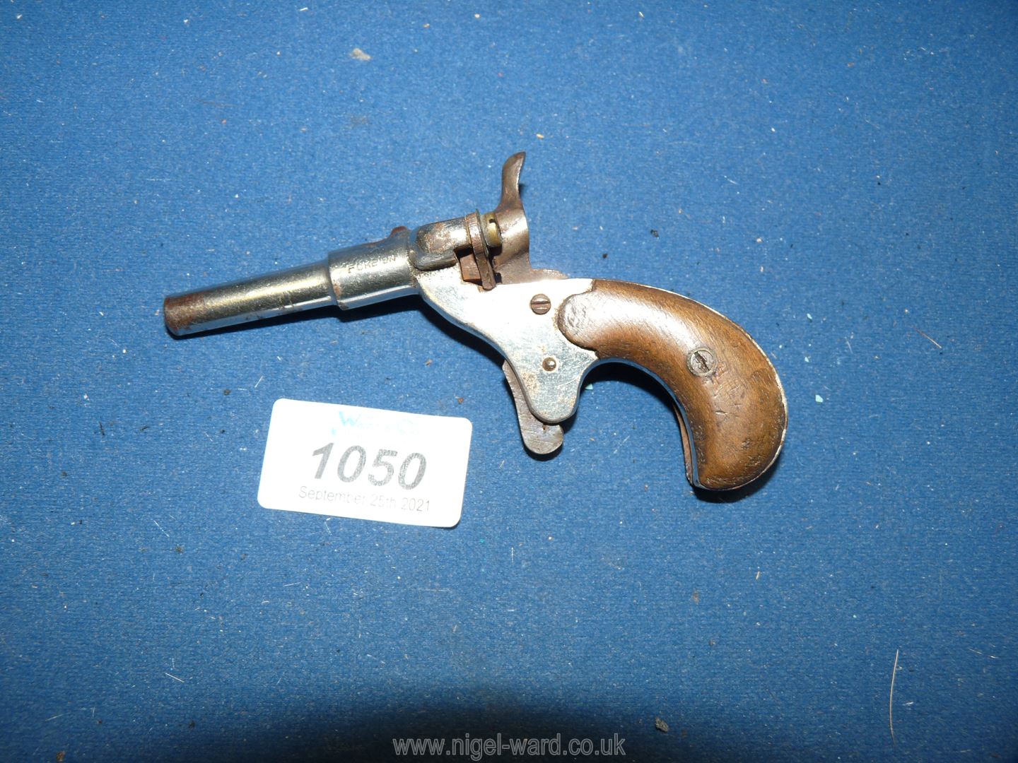 A "Foreign" made blank-firing cyclist's dog-scaring pistol having somewhat distressed polished