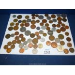 A quantity of mixed English and Foreign coins.