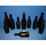A collection of old beer bottles for Ballinger Monmouth, R.V.