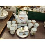 A 1985-1986 Japanese part tea set to include;