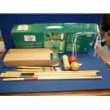 A 'Classic Garden Games' croquet set, boxed.