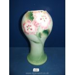 A Chinese porcelain vase from Franz porcelain decorated with flowers, boxed, 14 1/2" tall.