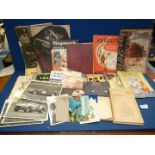 A small quantity of vintage children's books including My book of ships, Modern aeroplane, Wuff,