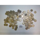 Approx. 150 George V threepence pieces.