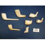 Six old clay pipes. A/F.