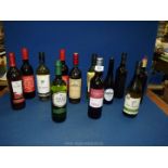 12 bottles of mixed alcohol including mulled wine, Cabernet Sauvignon, Sauvignon Blanc,