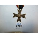 A War Merit Cross 1939, 2nd class without swords, with ribbon.