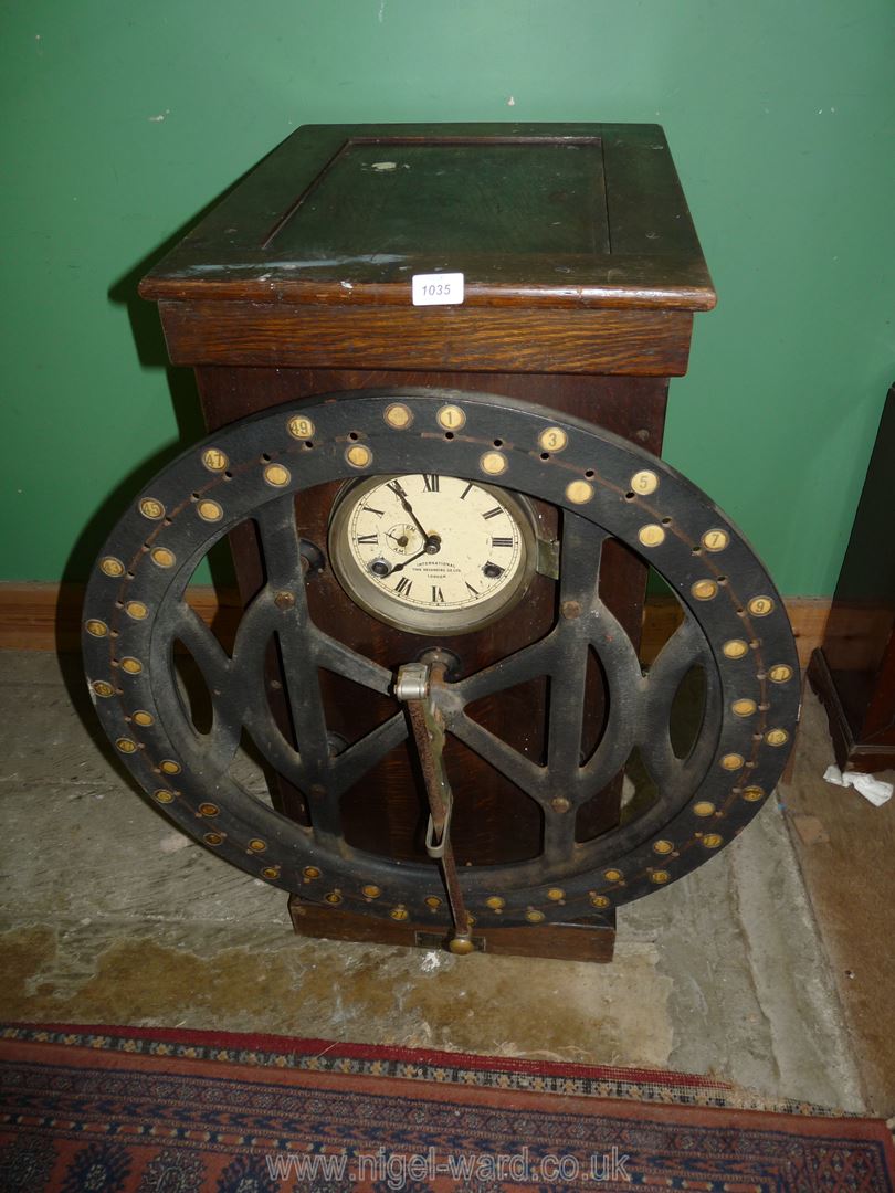 An early 20th century International Time Recording Co. Ltd. London wheel. - Image 3 of 11