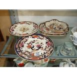 A quantity of Mason's china in Mandalay pattern to include clock, plates, platters, etc.