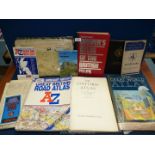 A quantity of maps and atlases including;