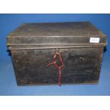 A Deed box, 16 1/2'' x 12'' x 10''.