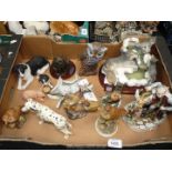A quantity of miscellaneous animal figures including' Leonardo pig and puppy, a Collie dog,