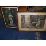 Four framed prints including 'A Soldiers Wife: or Sunshine and Shadow', 'The Feast' by Richard Jack,