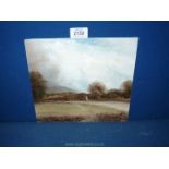 An Oil painting of The River Wye, 1800's, by J.H. Stradbrooke, unframed and unsigned.