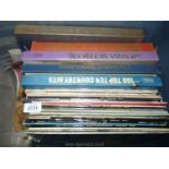 A box of LP's to include; Bill Haley & The Comets, Donald Peers, Abba, etc.