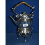 A Queen Anne style EPNS Spirit kettle by The Goldsmiths and Silversmiths Co. Ltd.
