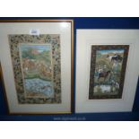 Two Mughal paintings.