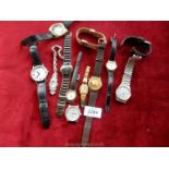 A quantity of watches to include Seiko, Lifemax, Beuchat, Tissot etc.