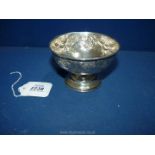 A Silver Bowl by silversmith John Ross, Chester hallmark 1909, 154 gms.