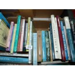A box of fishing books to include; Trout in Troubled Waters, A Tide of Fish by Clive Gammon,