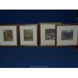 Four framed and mounted Prints to include Nightjar Lane, Witley 1903, Minna 1903,