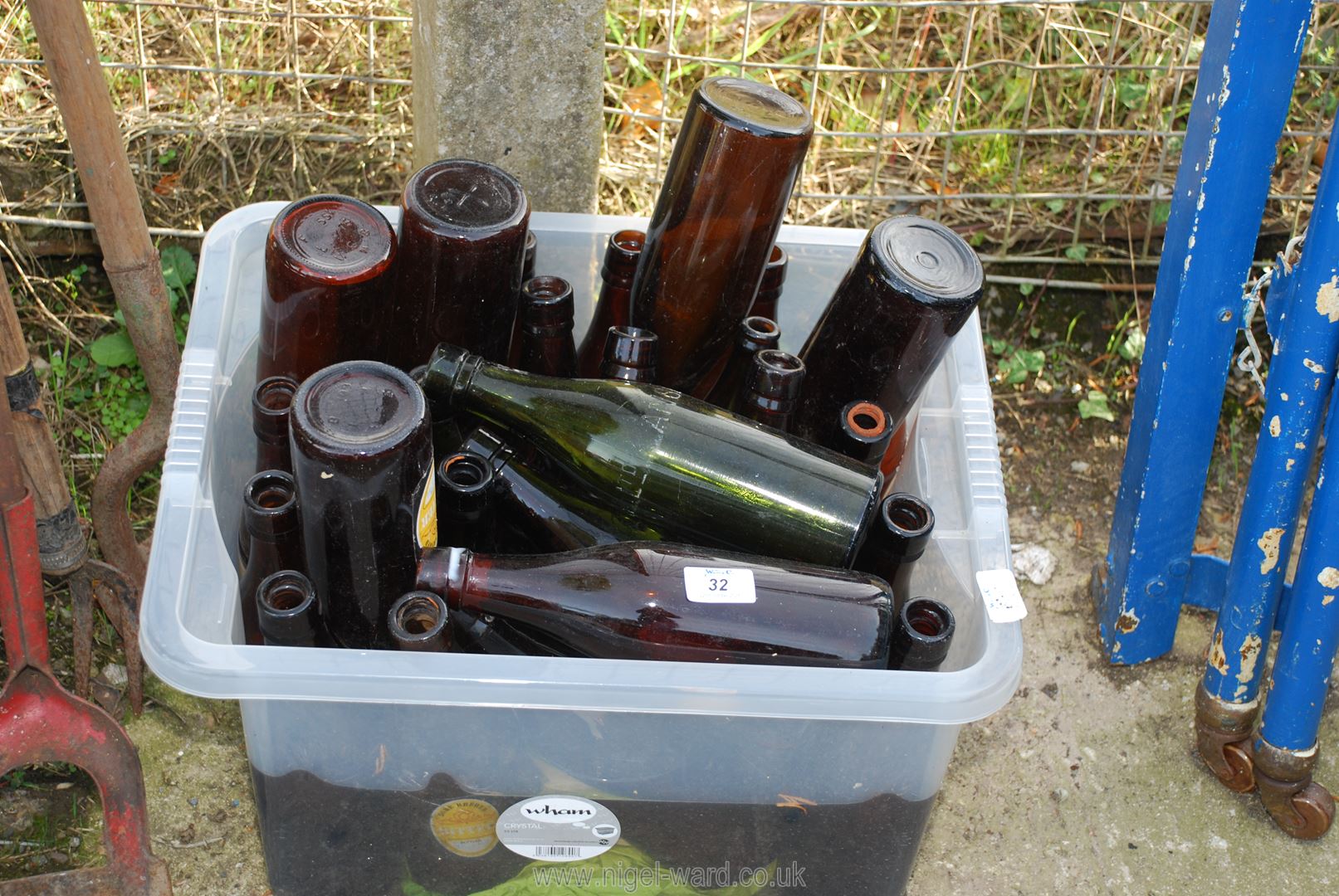 Quantity of old beer bottles etc.