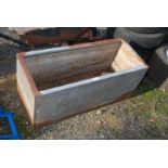 Galvanised metal water tank (bottom a/f.) 36" x 15" x 15".