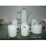 A Thomas of Germany coffee set with coffee pot, six saucers and six coffee cans,