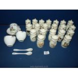 A quantity of Lesley Anne Ivory's Spice Jars (21) each with a different cat and description of