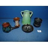 Five pieces of Studio Pottery including Upchurch, Dickerware, Ewenny style etc.