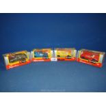 Four boxed Burago cars, 1/43 scale, metal/plastic cars, Lamborghini Diablo Centenaire, Xantia,