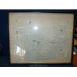 A framed Falkland Islands Map presented on a completion of an operated tour of the Falkland Islands