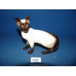 A large standing Beswick Siamese cat. 6 1/4" tall.