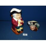 A Royal Doulton 'Long John Silver' toby jug (4 1/2" tall),