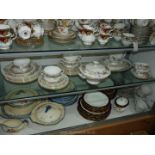 A Wedgwood 'Downland' part dinner service including six dinner, side and soup plates, saucers,