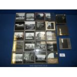 A small quantity of magic lantern Slides depicting scenes, buildings and the River Wye.