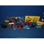 An AA boxed collection of three vehicles and boxed Dinky Triumph TR2,