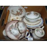 A quantity of display and other plates, cheese dish, commemorative mugs,