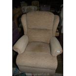 A beige upholstered 'Sherborne' electrically operated reclining and lifting Armchair,