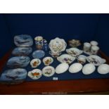 A quantity of miscellaneous china including; four Coalport avocado dishes, Royal Doulton V.E.