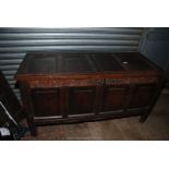 A good peg-joyned four panel Oak Blanket Chest/Coffer,