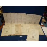 A good quantity of Government documents relating to the end of WWI,